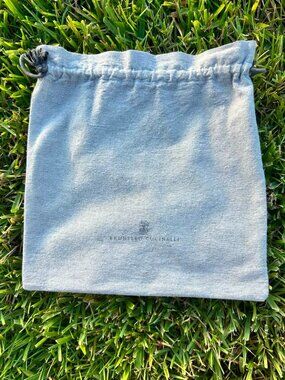 Brunello Cucinelli Dust Bag Gray Cotton Canvas Made in Italy 13.5x13.25 Luxury